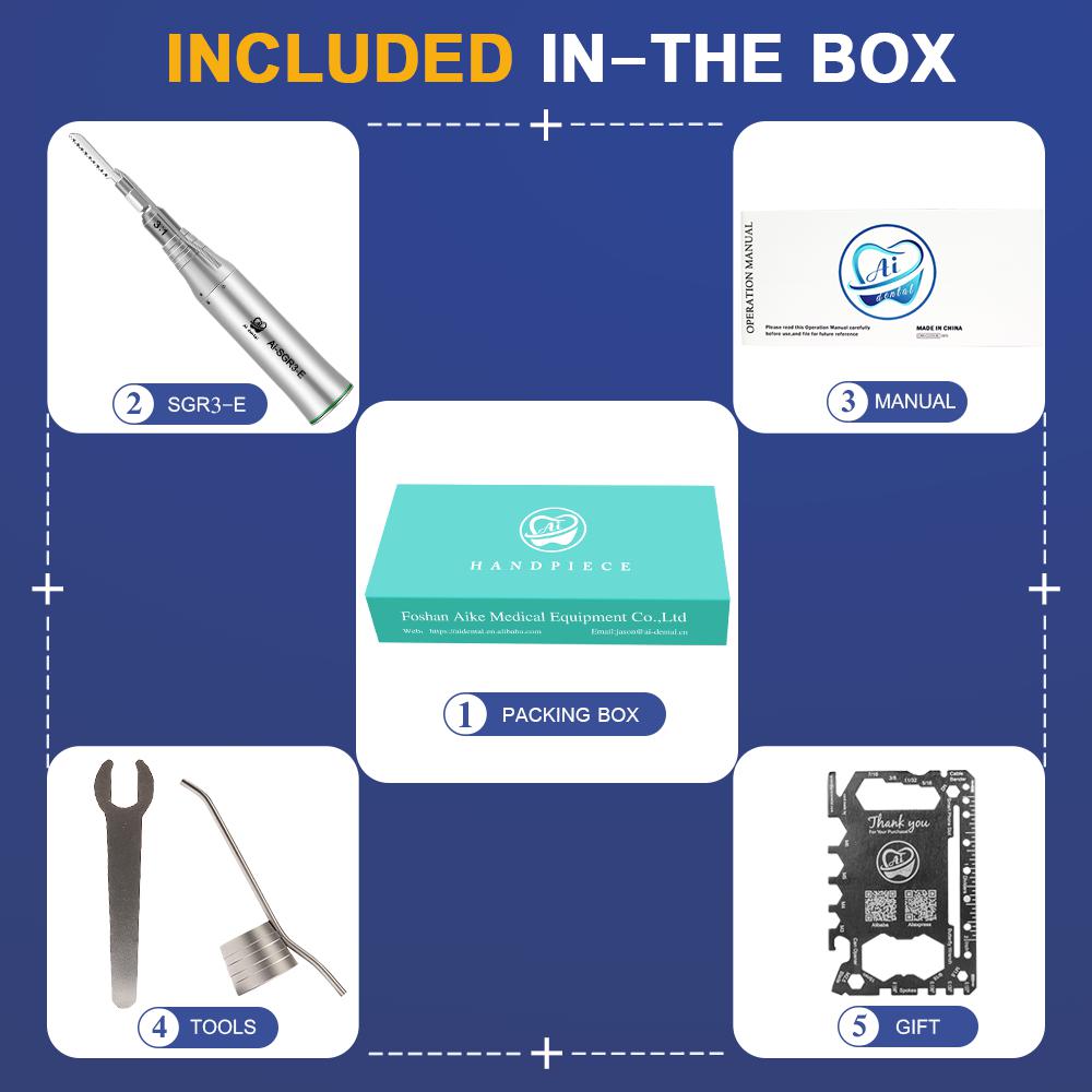 Наконечник для стоматологической хирургии AI-SGR3-E 3:1 Насадка для микропилы с возвратно-поступательным движением для полости рта диаметром 1,8 мм