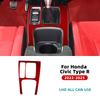 Для Honda Civic Type R 11-го поколения FL5   2024 2025 Настоящая мягкая наклейка из углеродного волокна Панель переключения передач автомобиля LHD RHD Внутренняя отделка