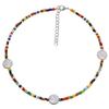 Bohemian Seed Beads Imitation Pearl Necklace For Women Colorful Beaded Boho Choker Necklaces Collares Clavicle Jewelry
