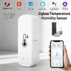Беспроводной Zigbee-датчик температуры и влажности Tuya, Умный детектор влажности, Удаленный домашний мониторинг, Совместим с Alexa и Google Assistant
