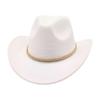 Vintage Ethnic Style Neutral Hat Solid Color And Western Cowboy Hat Felt Hat Woolen Top Hat