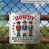 2D Flat - 1pc, Vintage Metal Aluminum Decorative Sign, Retro 'Cowboy Nutcracker' -Themed Wall Decor, Suitable for Living Room, Hallway, Fireplace