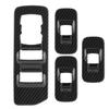 4pcs Window Lift Adjust Panel Switch Trims Carbon Fiber Style Fit for Ford F150 2015?2020
