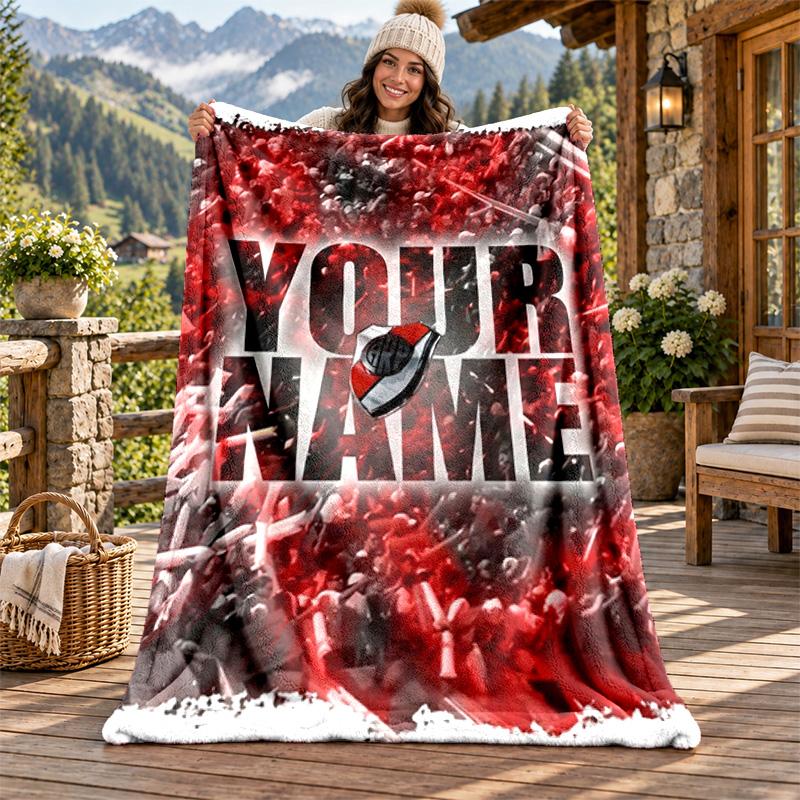 Atletico River Plate Custom Name Flannel Blanket Personalized Soft Warm Plush Throw Blanket Customized Gift for Family Friends