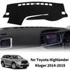 Индивидуальный чехол на приборную панель автомобиля, солнцезащитный коврик, противоскользящий коврик, защита для Toyota Highlander Kluger 2014-2019 XU50