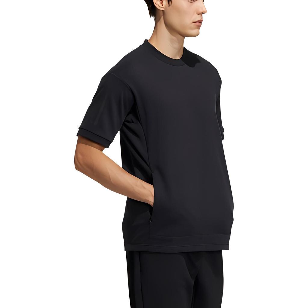 adidas Футболки Мужские Черные С Круглым Вырезом Умеренный Прямой Крой GQ1170