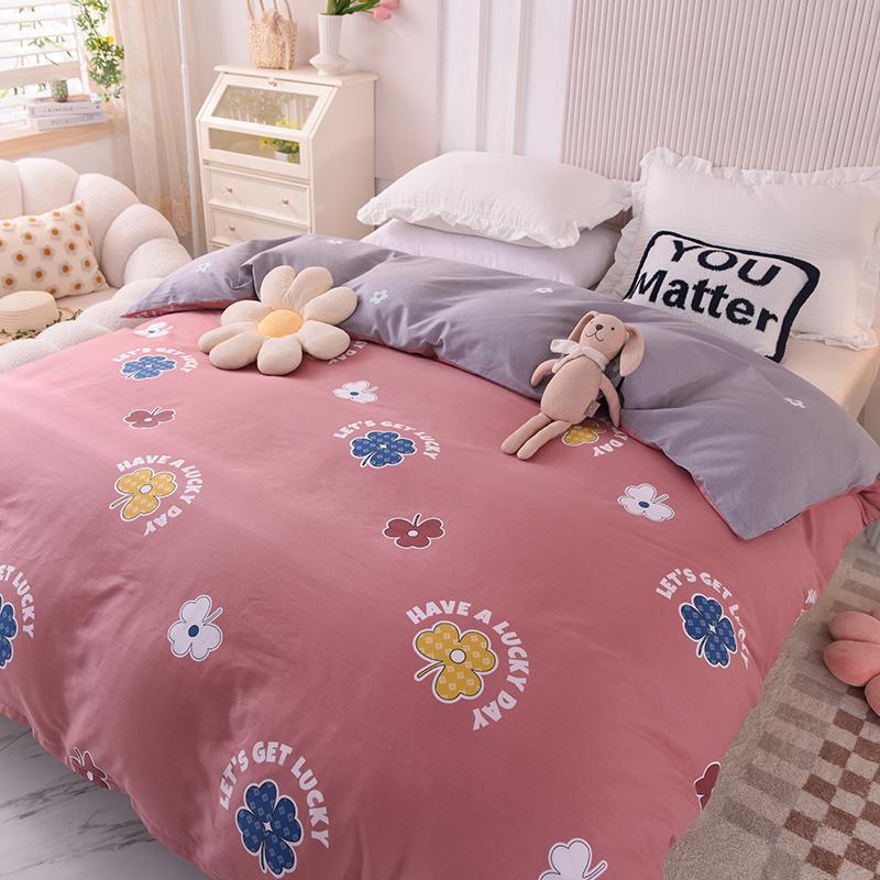 Желтый тюльпан пододеяльник 1 шт. фиолетовые цветы узор 100% хлопок молния пододеяльник приятный для кожи удобный двуспальный размер постельное белье