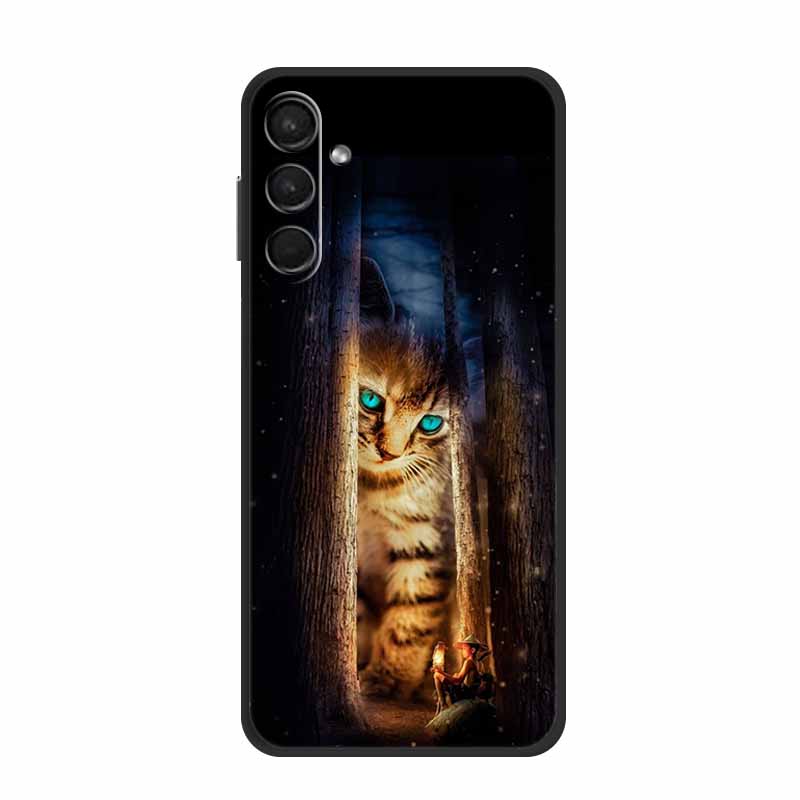 For Samsung A24 Cases A14 A24 A54 A34 5G Lovely Painted Cat Soft TPU Silicon Cover For Samsung Galaxy A54 5G Cover A 24 Bag