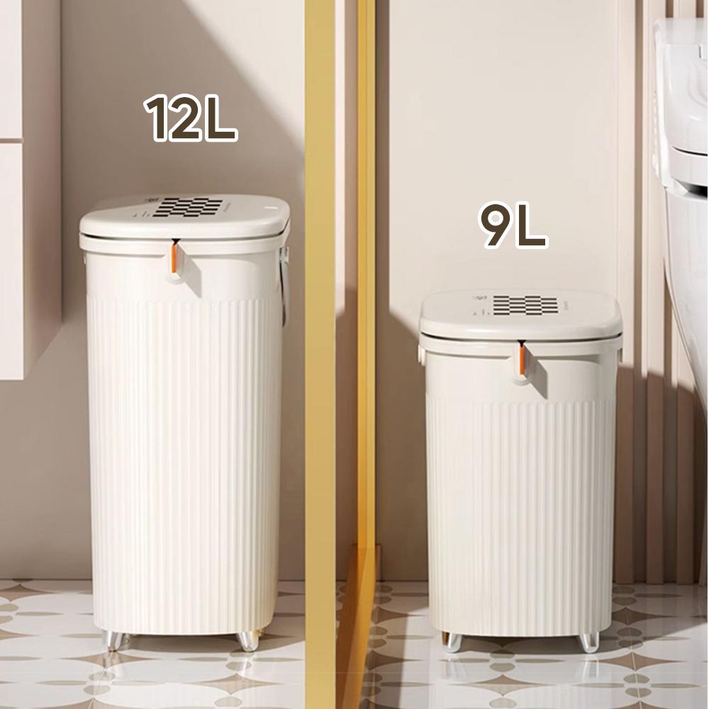 9/12 л узкий мусорный бак для ванной с ручкой, крышка, водонепроницаемая, антизапаховая корзина для мусора для туалета, кухни, мусорное ведро прессового типа