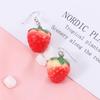Бижутерия для девочек Яркая Клубника Подвески Женские Модные Аксессуары Серьги-пусеты Украшения Серьги-капли