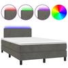 VidaXL Slatted Bed Base with Mattress and LED, Upholstered Bed, Double Bed, Adult Bed for Interior Bedroom, 3134274