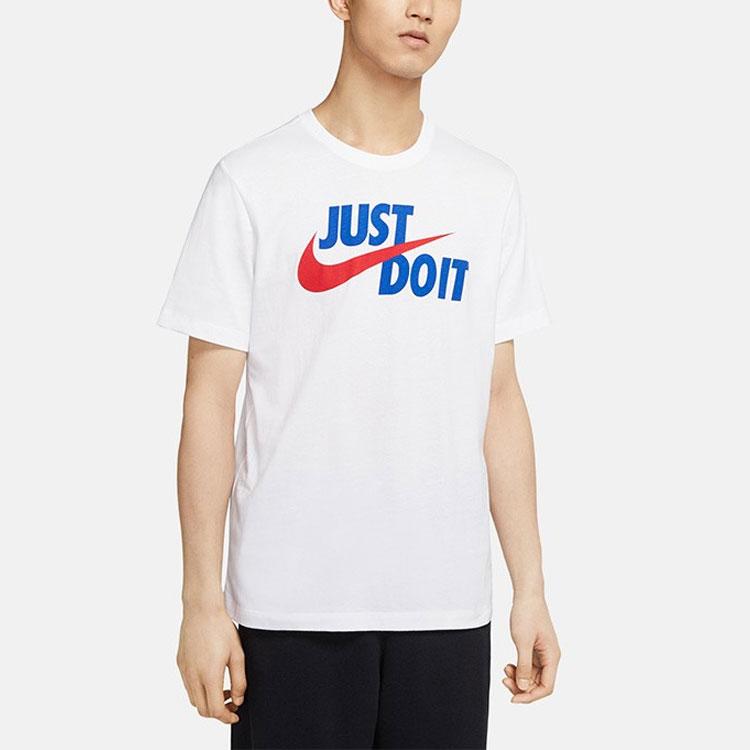 Nike Мужская футболка с коротким рукавом с большим логотипом Just Do It, белая AR5007-106