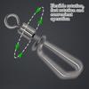 20pcs/lot Hot Stainless Steel Durable Swivels Snap Solid Rings Rolling Swive Fishing Connector