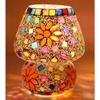 Mushroom Shaped Mosaic Glass Lamp for Home/Office/Festival Decoration (Bulb Not Included) ( 17 Cm)