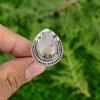 Sterling Silver Plume Agate Gemstone Statement Promise Mother New Ring Jewelry
