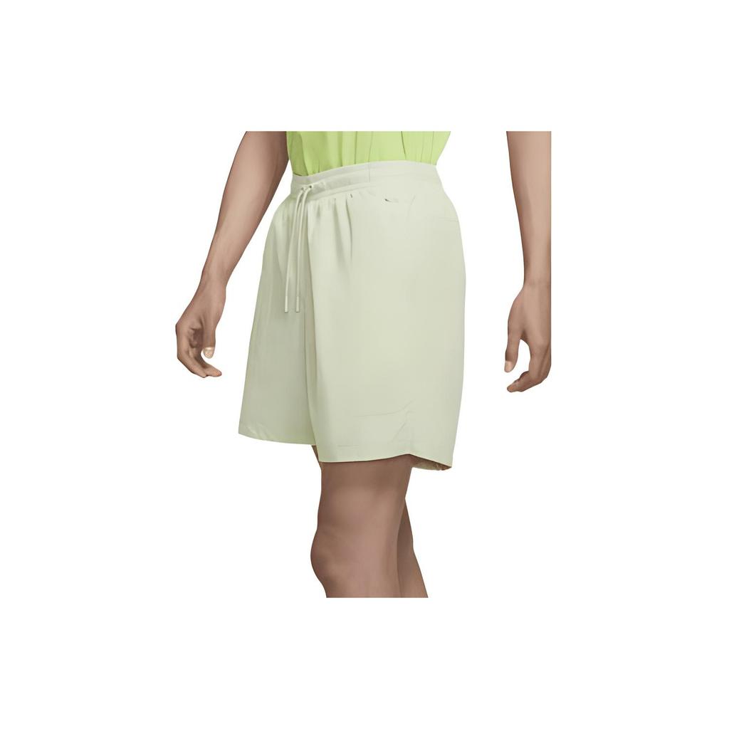 Men's Nike NAI-KE Cha Nai-Ke Cha Series Solid Color Breathable Lacing Straight Shorts Light Olive Green Gray DV6194-371