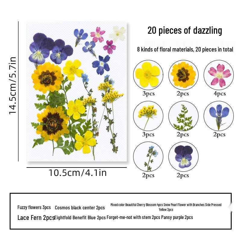 Autumn Childhood Floral Bookmark Kit: Transparent Leaf Specimen Laminating Film