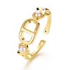 Natural Freshwater Pearl CD Ring Women's Temperament High-end Open Ring