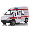 1/32 игрушечный автомобиль из сплава, машины скорой помощи, мини-модель автомобиля скорой помощи, стимулирующая игрушечная машинка, игрушечный автомобиль из сплава, звук и свет, подарки для девочек для детей и мальчиков