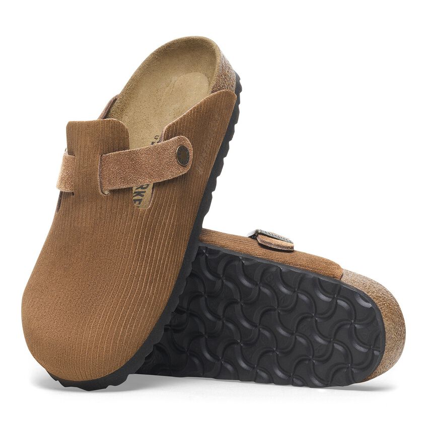 Birkenstock Бостонские рельефные вельветовые темно-чайные унисекс кроссовки 1028227