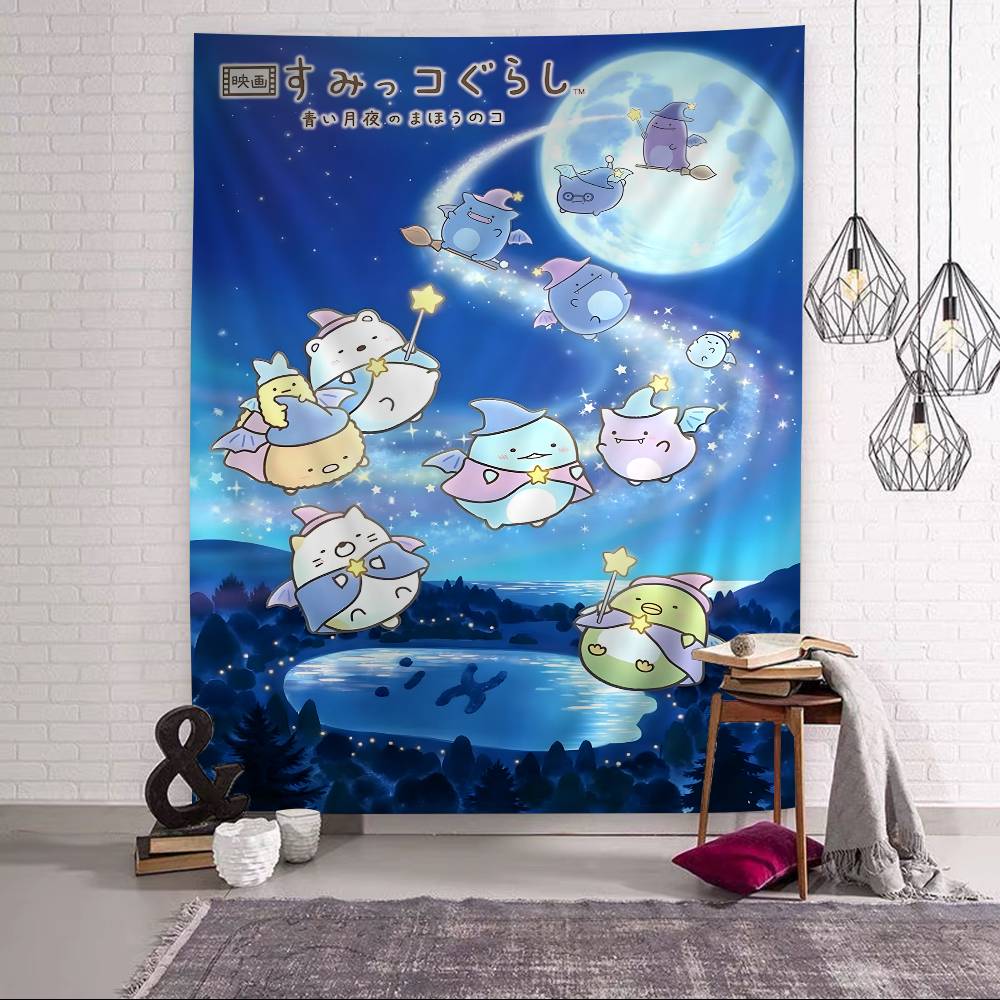Японский Аниме Sumikko Gurashi Настенный Гобелен Подвесной Таро Хиппи Настенные Ковры Студенческое Настенное Полотно