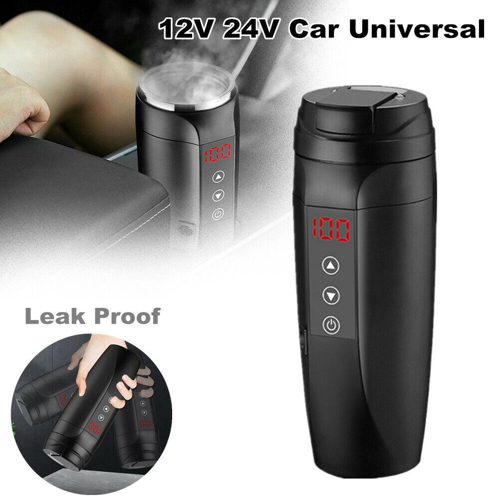 12 В 24 В автомобильный подогрев чашки электрический чайник из нержавеющей стали умный контроль температуры сенсорный ЖК-дисплей дорожная кружка для кофе теплее