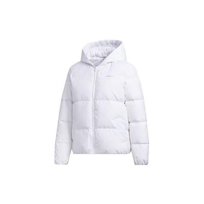 Нео пуховик с капюшоном женская верхняя одежда белый GJ8794