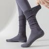 1pair Yoga Socks Cotton Dot Silicone Terry Non-slip Women Pilates Grip Knee-high Slouch Long Socks
