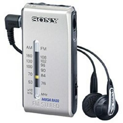 Sony Карманный радиоприемник FM серебристый стерео/AM SRF-S86/S [предмет]