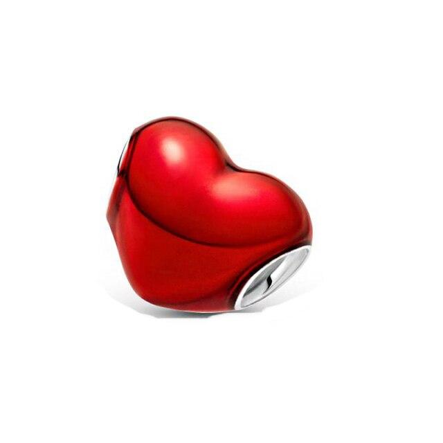 925 Sterling Silver Colorful Beads Transparent Shiny Row Clip Charm Fit Women Bracelet DIY Jewelry