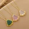 Hanmade Luck Accessories For Daily Wear Classic Versatile Synthetic Gems Pendant Jewelry Necklace Gift For Friends Women Retro 1pc