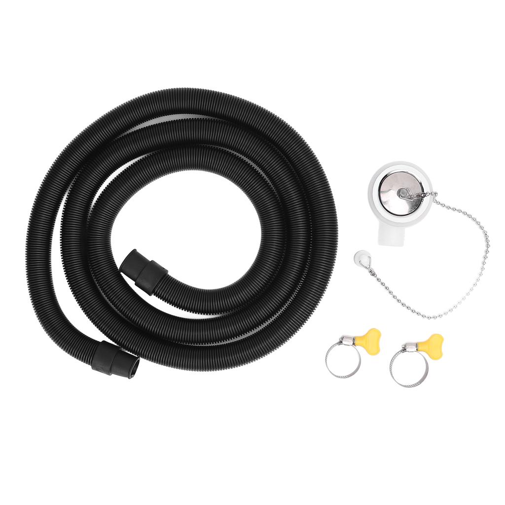 RV Sink Drain Connector Hose Kit Stainless Steel Excellent Sealing Right Angle Drain Adapter Hose Kit for Yacht Sink