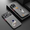 Cartoon Astronaut Phone Case For iPhone 17 Air 16 15 14 Pro Max 13 12 17 Pro 16e 11 Matte Shockproof Soft Edge Hard Cover Funda