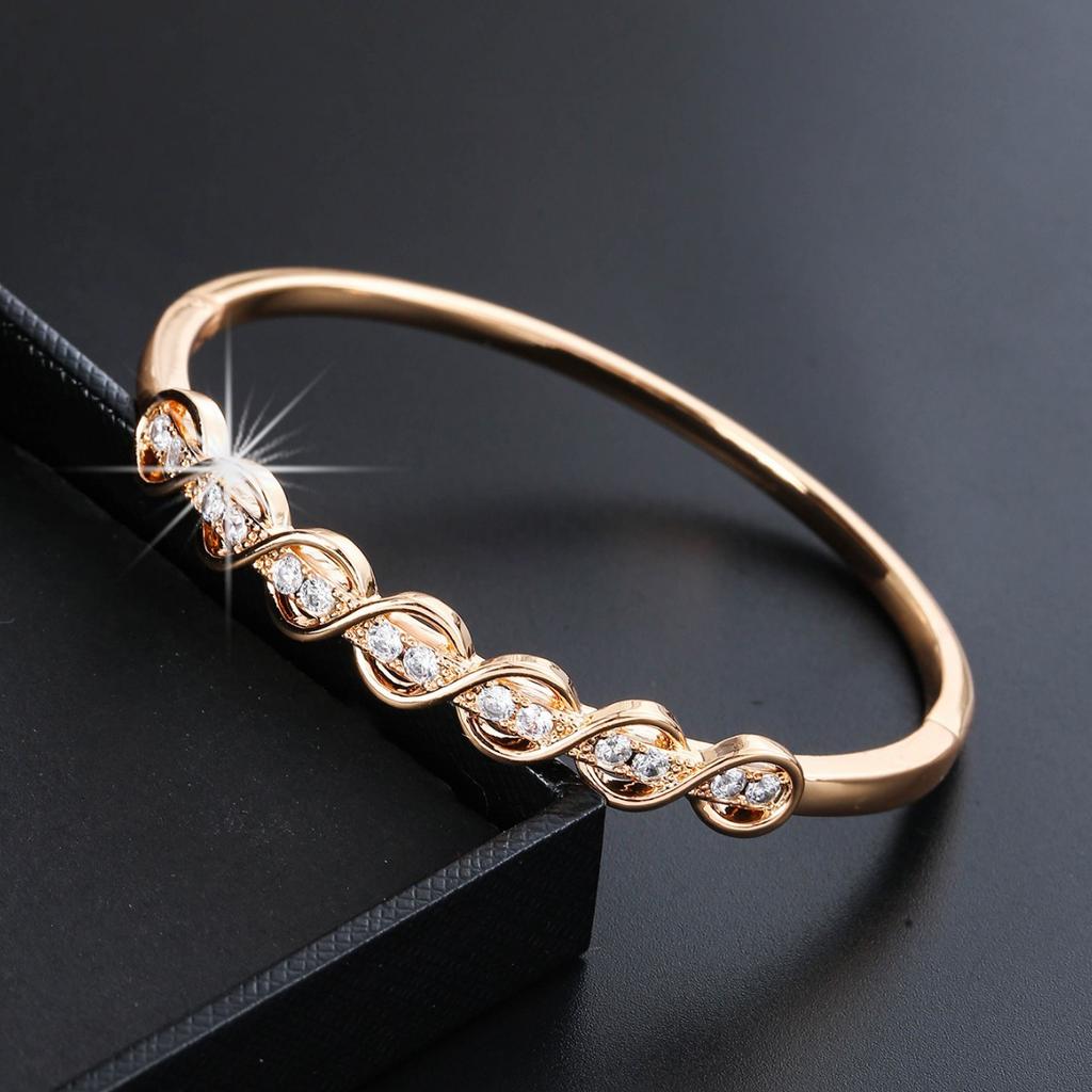 Fashionable Simple Ins Style Micro Inlaid Zircon Everyday Joker Elegant Temperament Leisure Bracelet