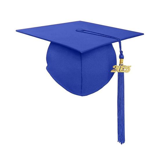 Выпускной колпак с кисточкой 2025 унисекс взрослые матовые выпускные колпачки для старшеклассников