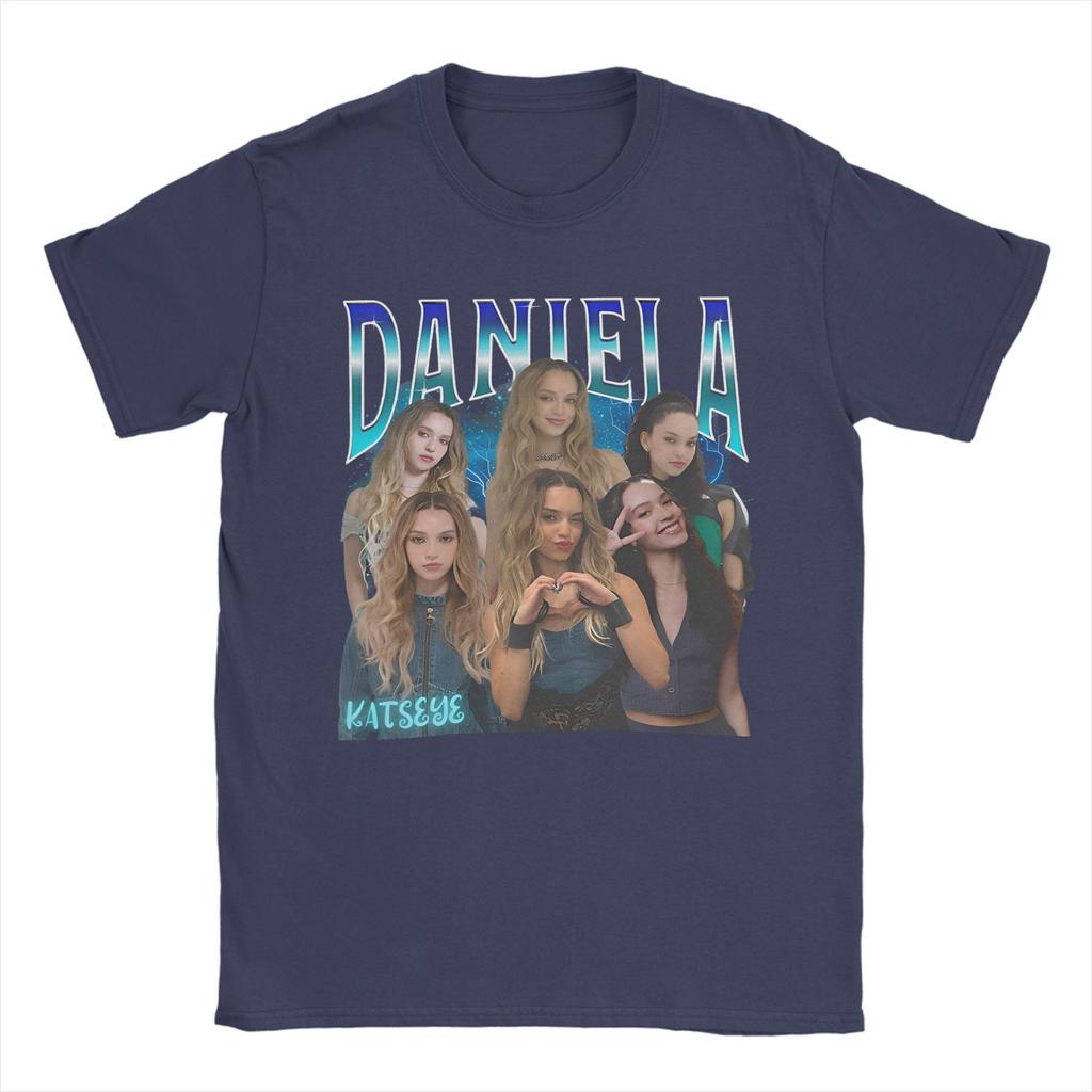 Katseye Daniela Мужские футболки Новинки Футболки с коротким рукавом Круглый вырез Футболки 100% хлопок Летняя одежда