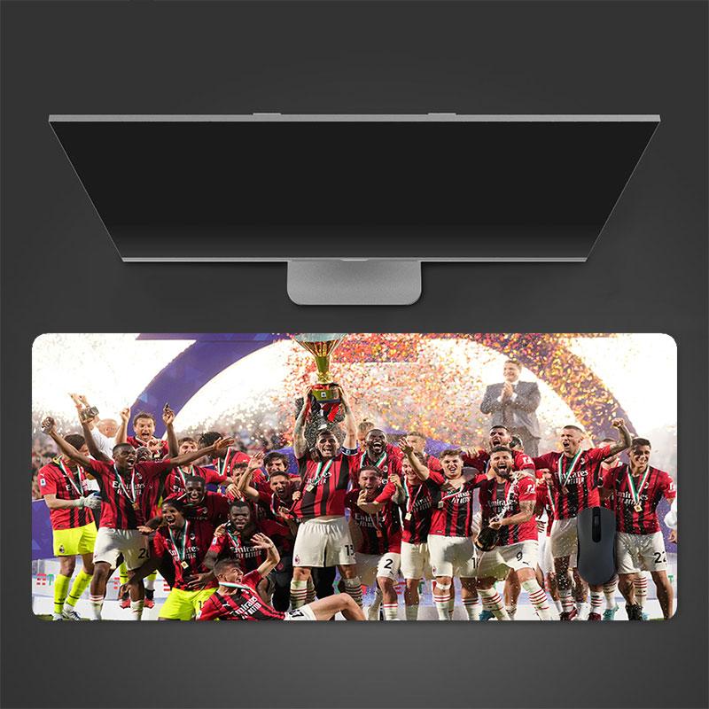 AC Milan Players Mouse Pad, Large Gaming Desk Mat, Non-slip XXL Mousepad for Laptop & Tablet, Mini PC Playmat with Stitched Edges