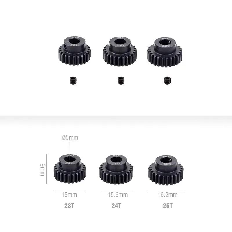 M0.6 17T 18T 19T 20T 21T 22T 23T 24T 25T 26T 27T 28T Металлическая шестерня для вала 5 мм Стальная шестерня двигателя для модели радиоуправляемой машины 1/10 Запчасти для игрушек