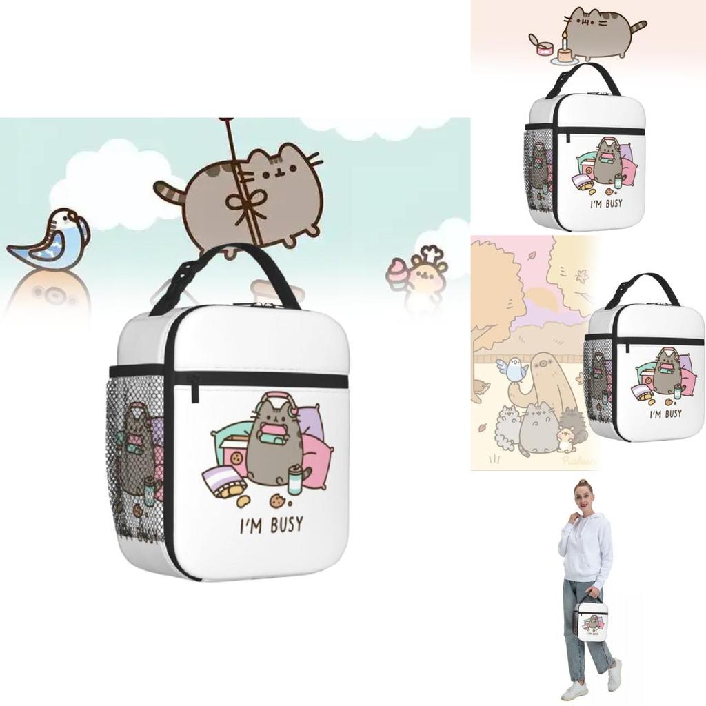 Детская сумка для ланча Pusheen с полной печатью для детей для школы, пикника