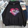 Song Graphic Hoodies ROSÉ Bruno Mars Sweatshirts Sudaderas Hombre Winter Hooded Pullovers Unisex Tops