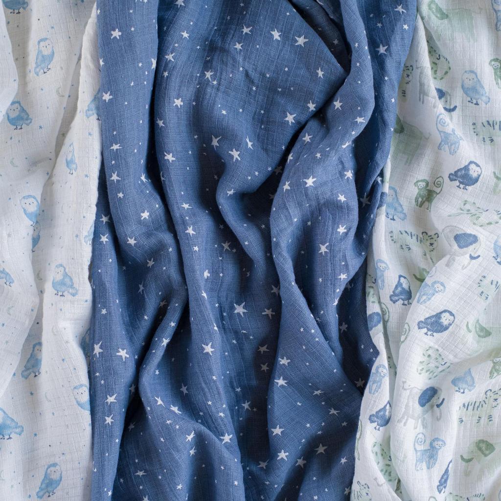 aden anais essentials Japanese Baby Newborn to 112 x 112 cm x Perfect for newborns and as a baby shower + (Official Product) Gift, Swaddles, "Time