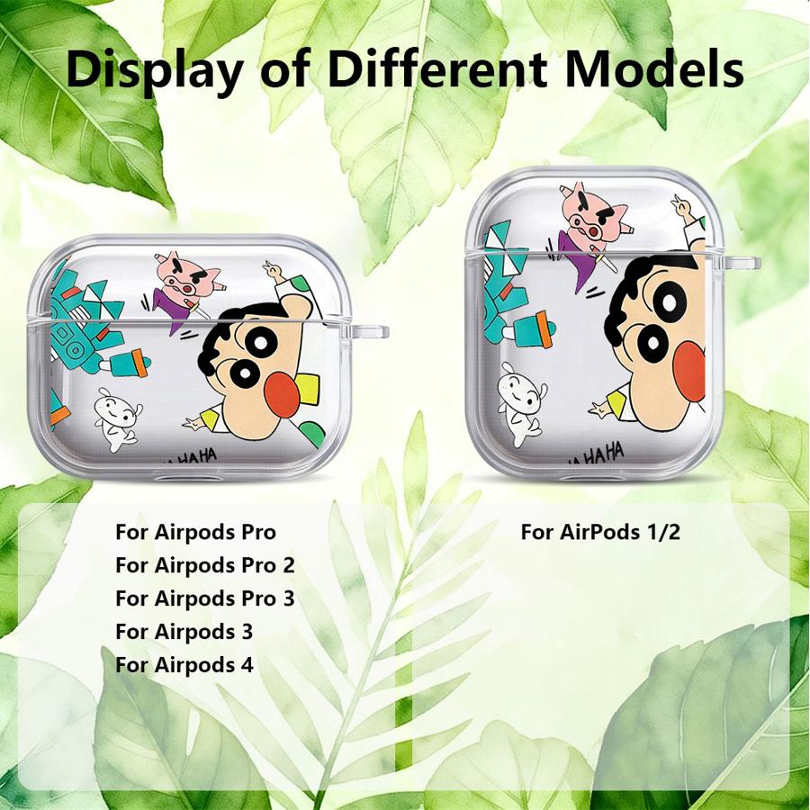 Cartoon Crayons Shinchan Clear Earphone Cases Cover Case For Airpods Pro 1 Pro3 2 4 Pro2 3