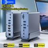 15-в-1 Док-станция-хаб Type-C 4K@60Hz HDMI DisplayPort USB A RJ45 SD TF Аудио 3.5мм Порт Адаптер для Macbook Pro Ноутбука ПК