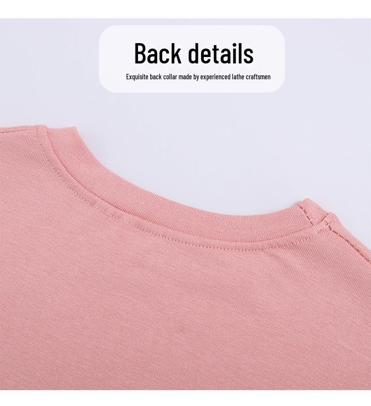 Kids' Short-Sleeve Summer T-Shirt - Korean Style Solid Color Round Neck for Boys & Girls