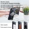 Матовый прозрачный чехол Magsafe для iPhone 16 15 14 13 12 Pro Max Plus из алюминиевого сплава с вращающимся на 360° кронштейном, магнитная крышка