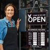Double Sided Store Hours Sign Open And Closed Sign With Hours Decorative Welcome Boards Business Hours Sign For Store Shop Gym