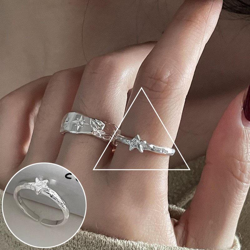 Женское ретро черное овальное геометрическое разомкнутое кольцо - Универсальное модное украшение на указательный палец