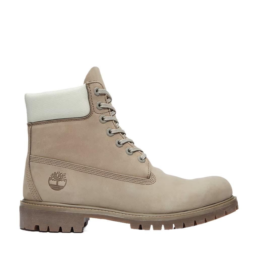 Timberland 6-дюймовые премиальные водонепроницаемые ботинки серый нубук светло-зеленый мужские кроссовки рыжие TB0A2P6W-A4E