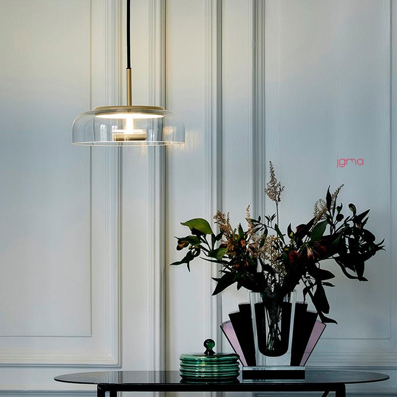 Прикроватные подвесные светильники для спальни, современный минималистский дизайнерский светильник, роскошный ресторан, бар, стеклянная люстра, подвесные светильники