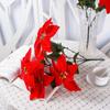 supplies Poinsettia Bushes Christmas Decoration Simulation bouquet Xmas Decor Christmas Bouquets